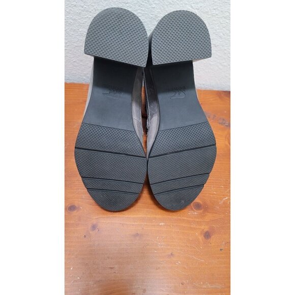 Sorel Block Heeled Pump Waterproof Boots Gray & Red Wool Leather Lace up ankle S - Picture 10 of 14